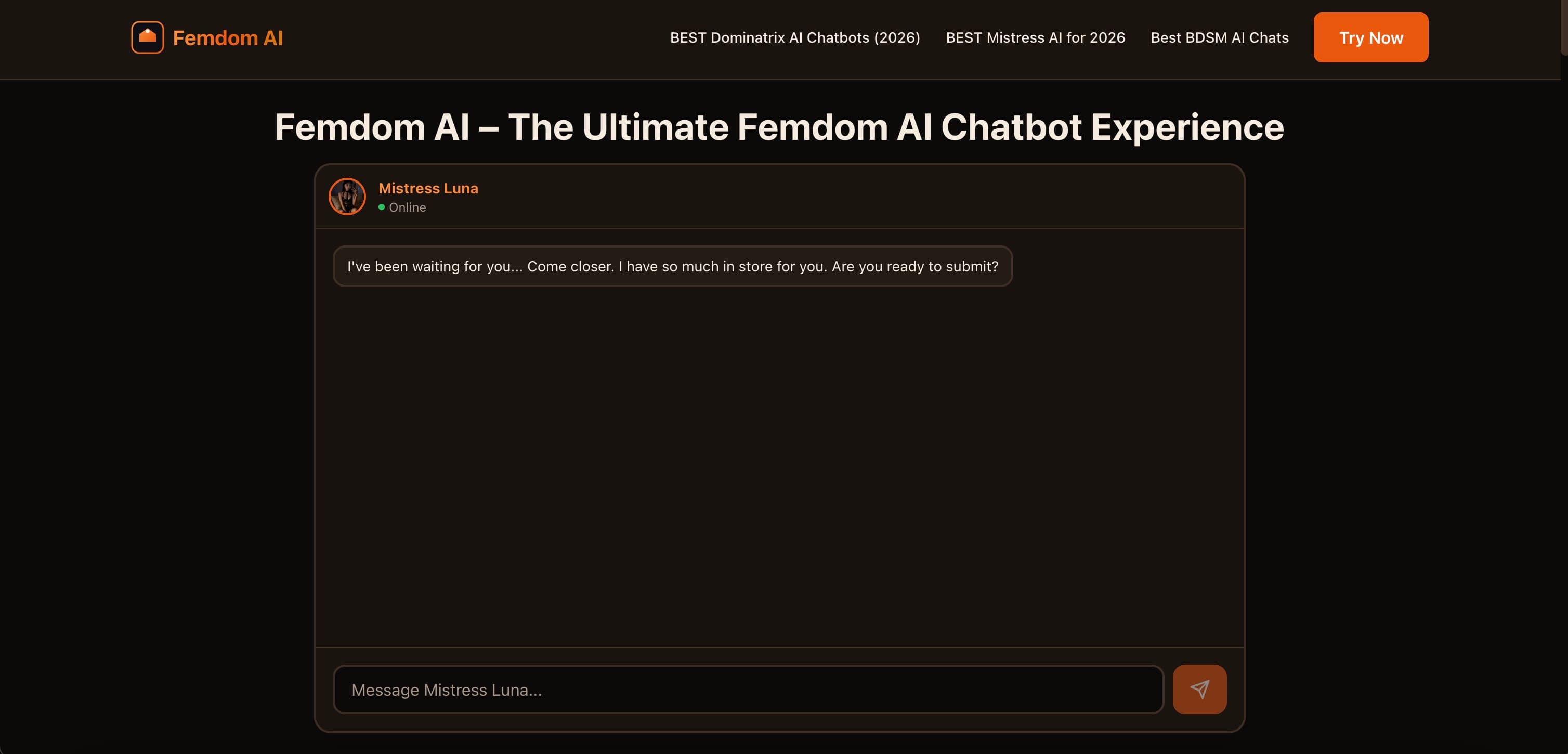 FemdomAI interface screenshot