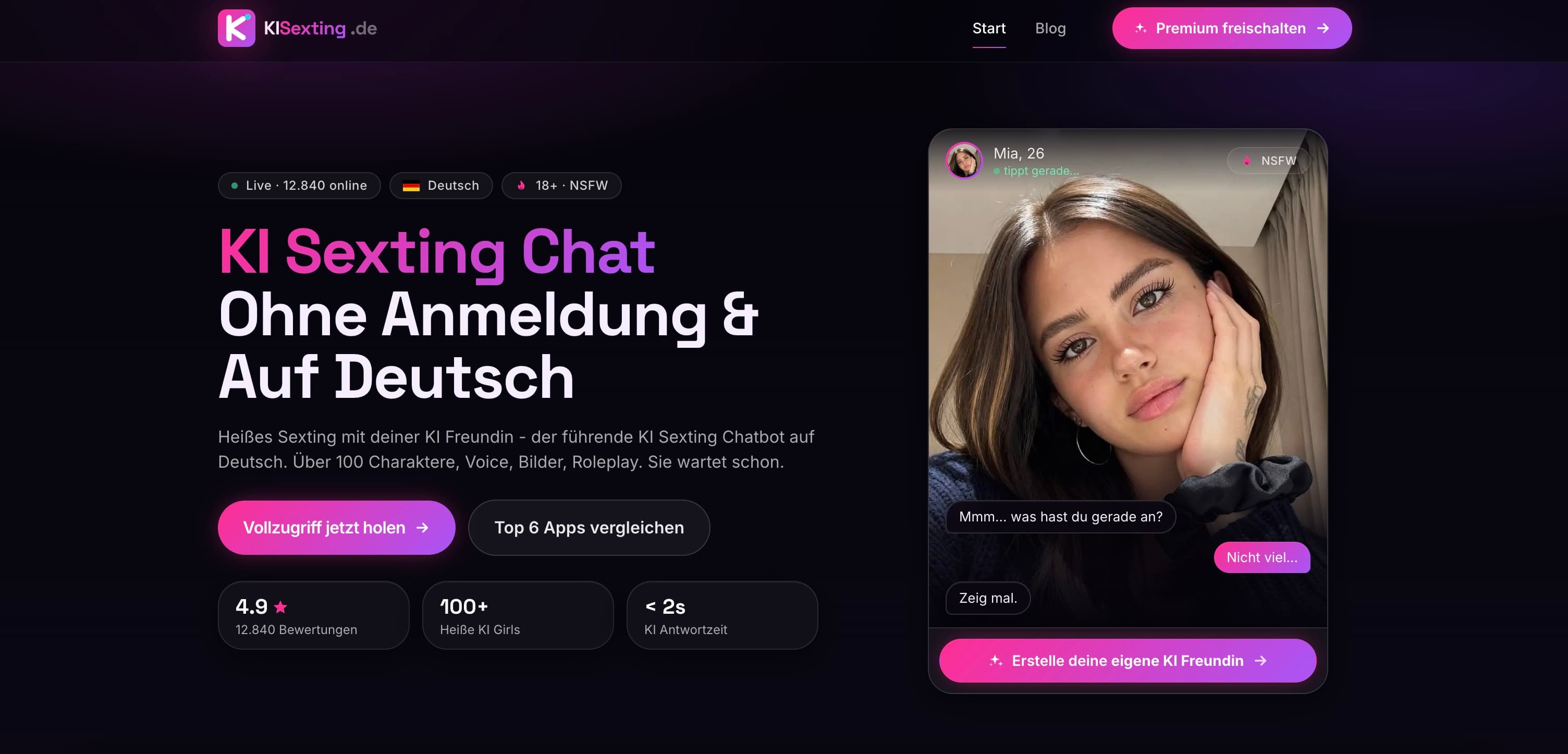 KISexting.de interface screenshot