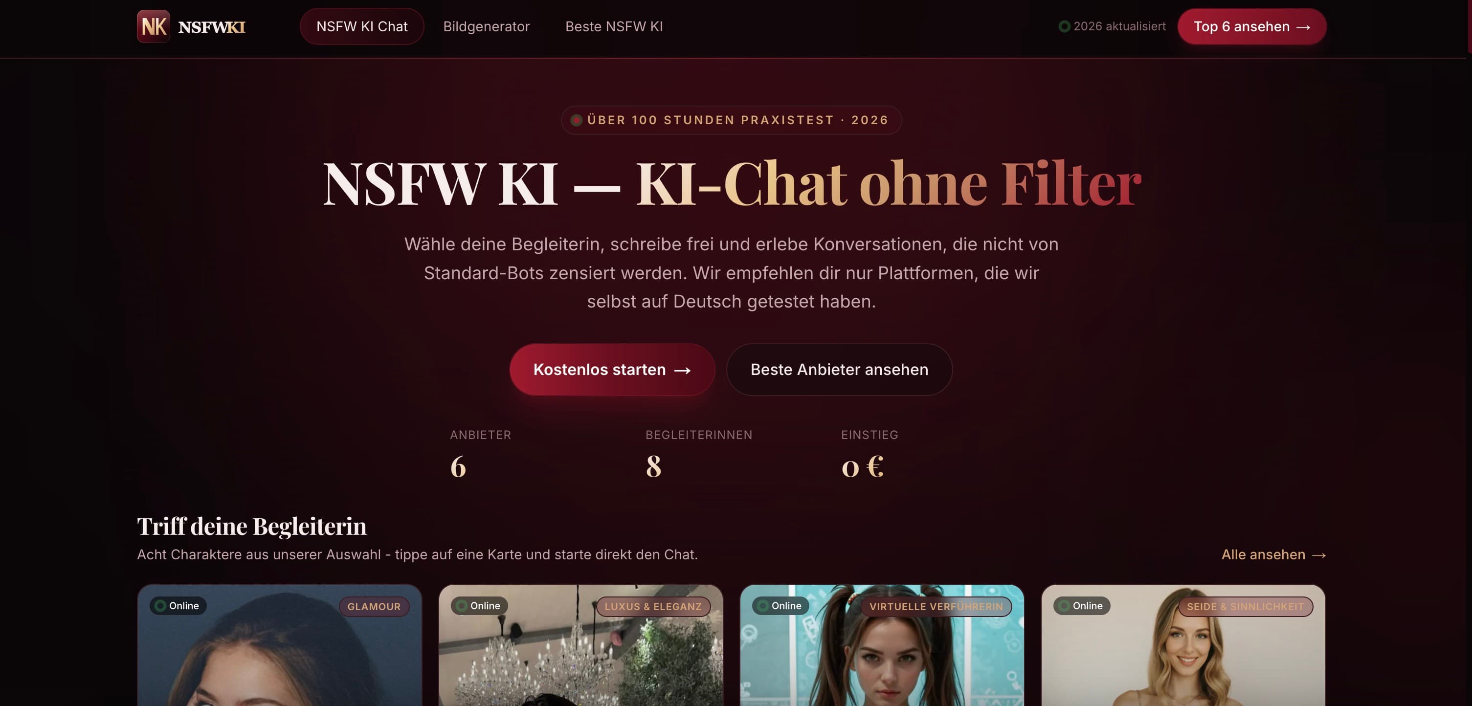 NSFW KI interface screenshot