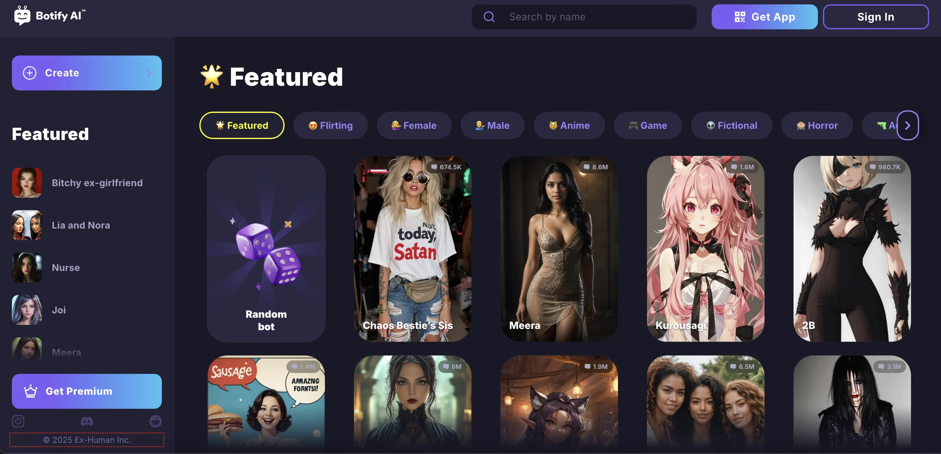 Chai AI interface screenshot