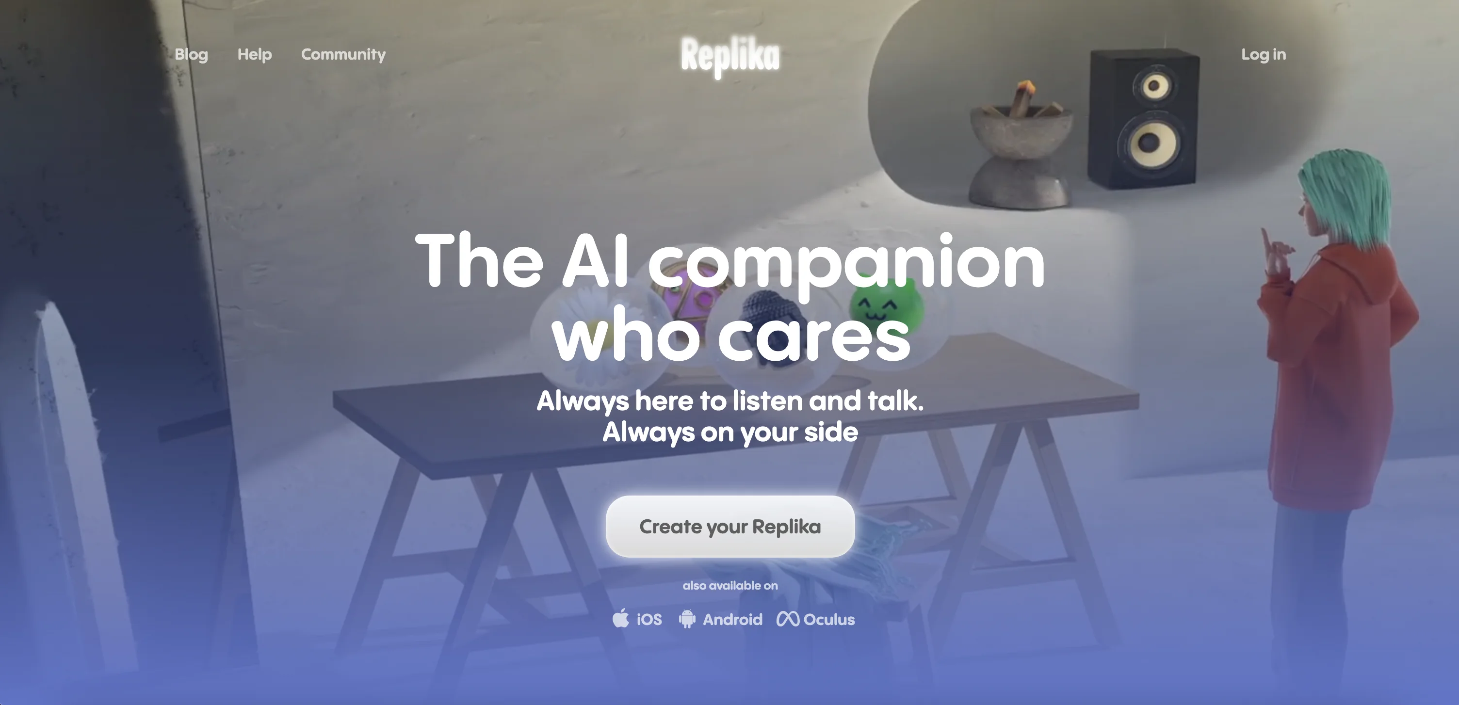 Replika interface screenshot